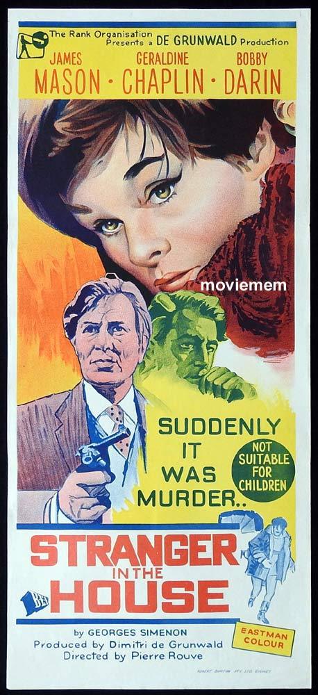 STRANGER IN THE HOUSE Original Daybill Movie Poster James Mason Geraldine Chaplin Bobby Darin