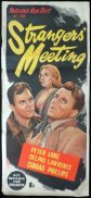 STRANGERS MEETING Daybill Movie poster Peter Arne Film Noir