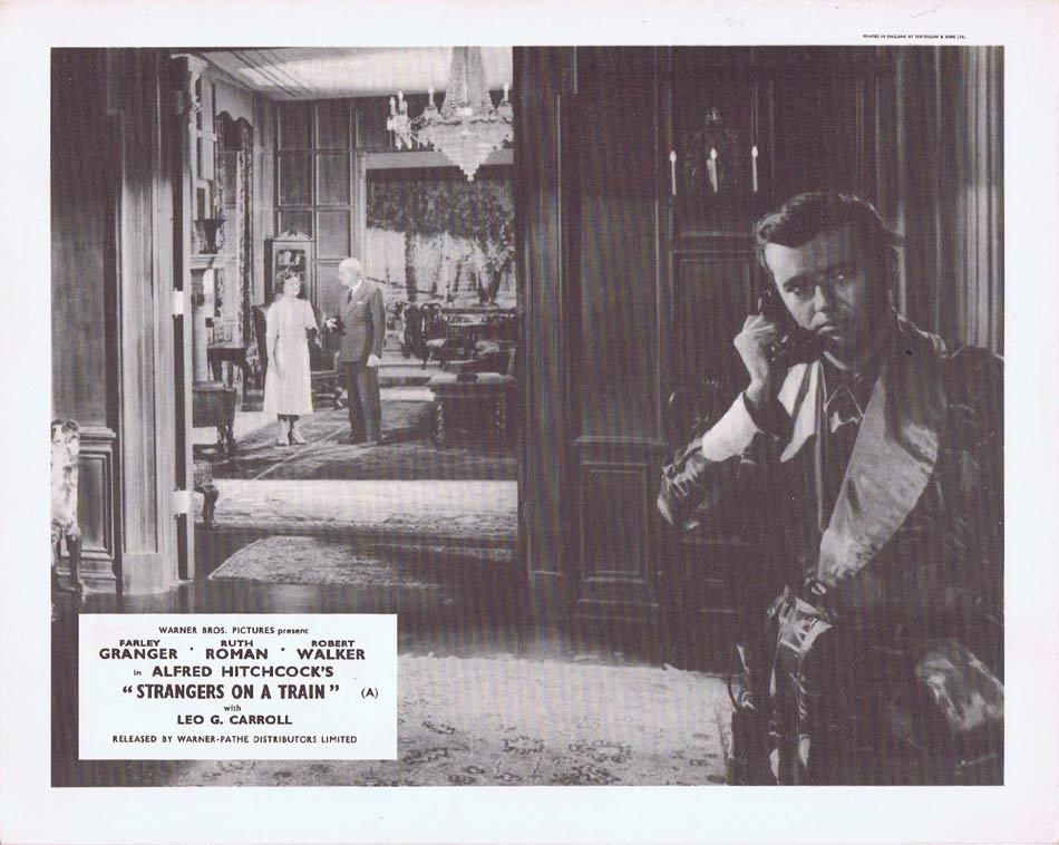 STRANGERS ON A TRAIN Front of House Movie Still 3 Alfred Hitchcock Robert Walker
