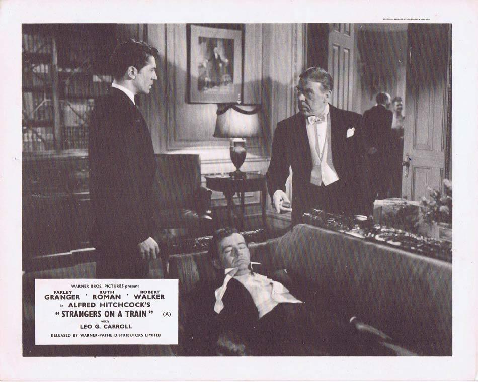 STRANGERS ON A TRAIN Front of House Movie Still 7 Alfred Hitchcock Leo G.Carroll