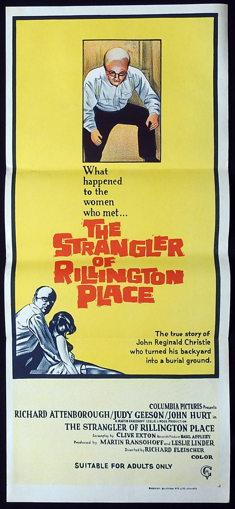 THE STRANGLER OF RILLINGTON PLACE Original Daybill Movie Poster Richard Attenborough