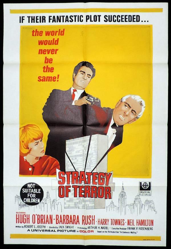 STRATEGY OF TERROR One Sheet Movie Poster Hugh O’Brian