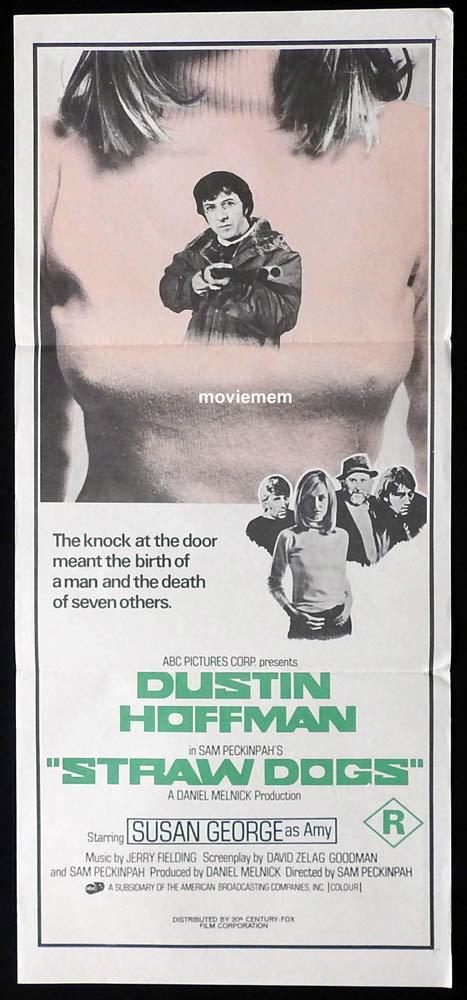 STRAW DOGS Original Daybill Movie Poster Sam Peckinpah.Dustin Hoffman