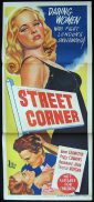 STREET CORNER 1953 Peggy Cummins BAD GIRL Movie poster