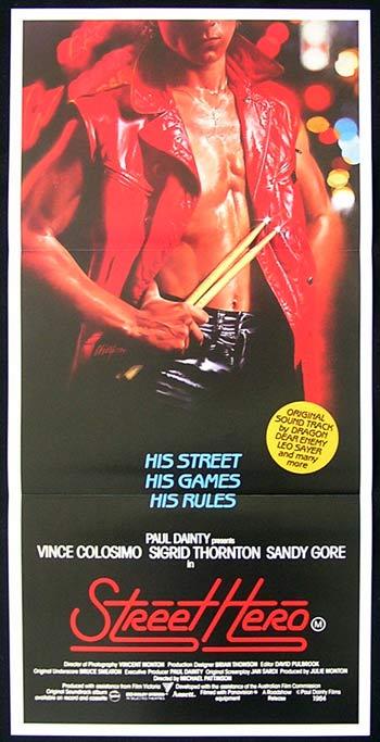 STREET HERO 1984 Dragon Leo Sayer ORIGINAL Australian Daybill Movie poster
