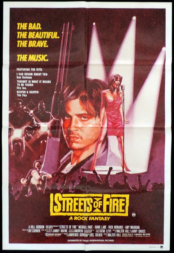 STREETS OF FIRE One Sheet Movie Poster Michael Pare Walter Hill