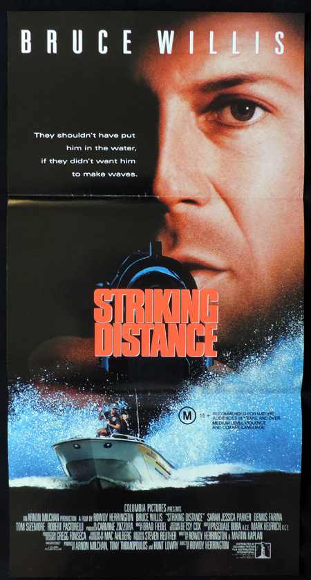 STRIKING DISTANCE ORIGINAL Daybill Movie poster Bruce Willis