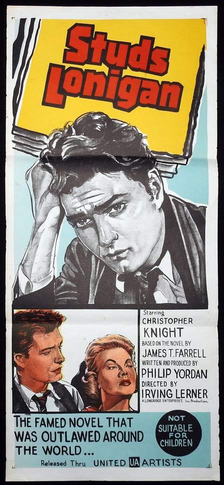 STUDS LONIGAN Original Daybill Movie Poster Loretta Young Gene Tierney