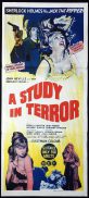 A STUDY IN TERROR Original Daybill Movie poster Sherlock Holmes John Neville