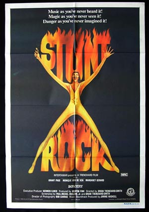 STUNT ROCK Movie Poster 1978 Grant Page RARE Original Australian One Sheet