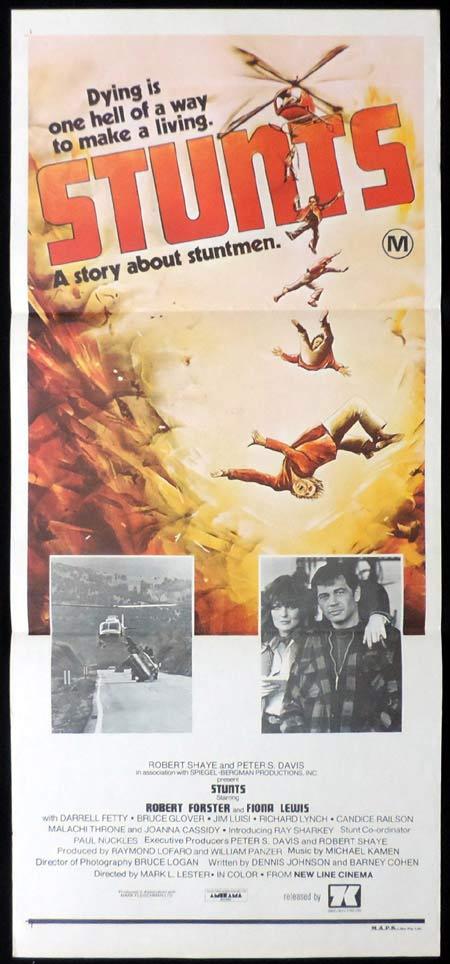 STUNTS Original Daybill Movie Poster Robert Forster