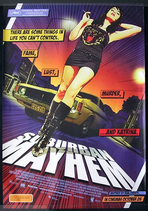 SUBURBAN MAYHEM Movie poster 2006 Steve Bastoni Australian Cinema One sheet