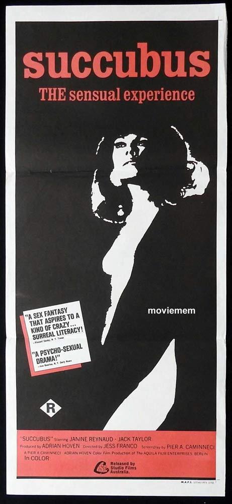 SUCCUBUS Original Daybill Movie Poster Janine Reynaud Jesus Franco