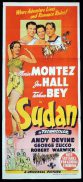 SUDAN Original Daybill Movie Poster Maria Montez Jon Hall