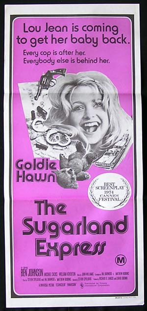 THE SUGARLAND EXPRESS Daybill Movie Poster 1974 Goldie Hawn Ben Johnson