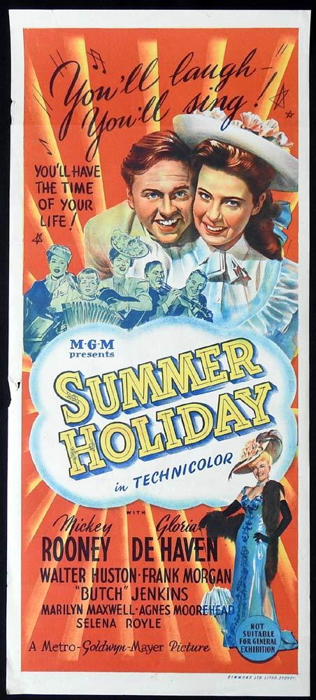 SUMMER HOLIDAY Original Daybill Movie poster Mickey Rooney Gloria DeHaven