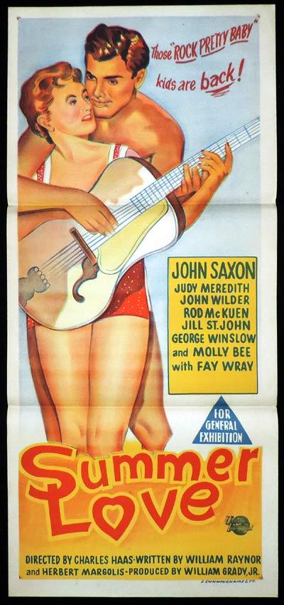 SUMMER LOVE Daybill Movie Poster John Saxon