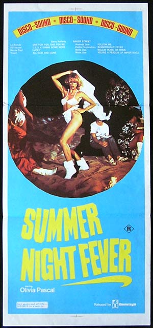 SUMMER NIGHT FEVER Original Daybill Movie poster Disco
