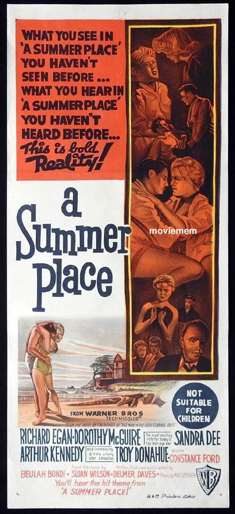 A SUMMER PLACE Original Daybill Movie Poster Richard Egan Dorothy McGuire