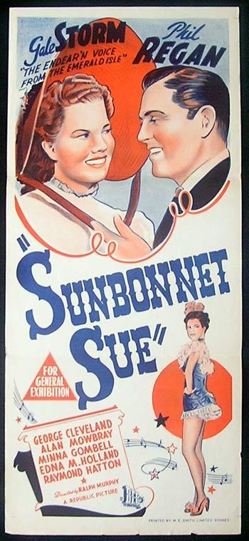 SUNBONNET SUE Movie Poster 1945 Gale Storm daybill