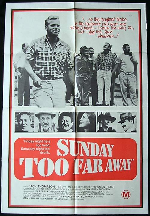 SUNDAY TOO FAR AWAY ’75 Jack Thompson-ORIGINAL One sheet poster