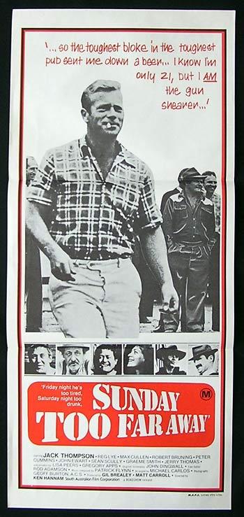 SUNDAY TOO FAR AWAY Original Daybill Movie Poster 1975 Jack Thompson
