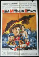 SUNDOWNERS '60 Deborah Kerr Robert Mitchum Peter Ustinov US 1sh poster