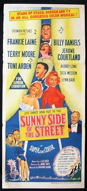 SUNNY SIDE OF THE STREET Movie poster 1951 Frankie Laine daybill