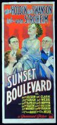 SUNSET BOULEVARD Australian Daybill Movie Poster Billy Wilder Film Noir