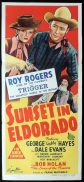 SUNSET IN EL DORADO Original Daybill Movie Poster 1945 Roy Rogers