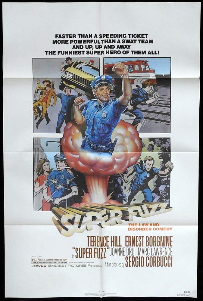 SUPER FUZZ Original US One sheet Movie posterTerence Hill Ernest Borgnine