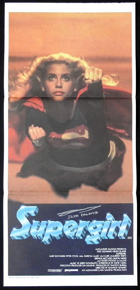 SUPERGIRL Original Daybill Movie Poster ILYA SALKIND Autograph