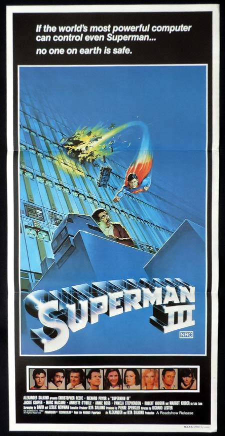 SUPERMAN III Original Daybill Movie Poster Christopher Reeve