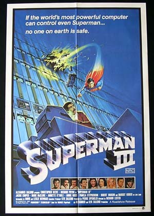 SUPERMAN III Original One sheet Movie Poster Christopher Reeve Richard Pryor