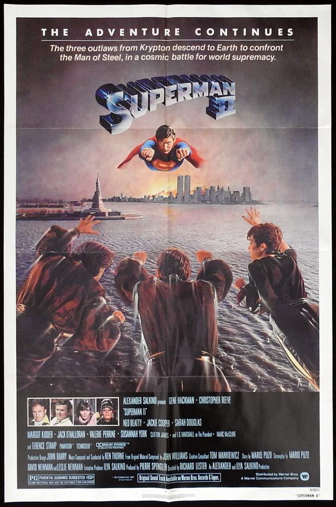 SUPERMAN II Original One sheet Movie poster Christopher Reeve