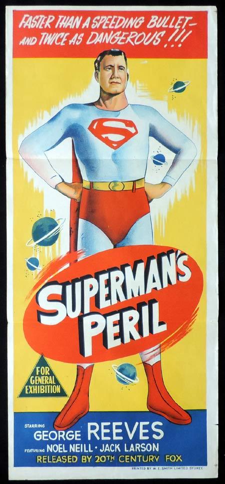 SUPERMAN’S PERIL Original Daybill Movie Poster George Reeves