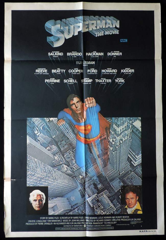 SUPERMAN THE MOVIE One Sheet Movie Poster Christopher Reeve