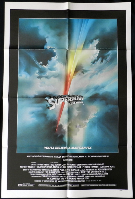 SUPERMAN ’78 Brando Christopher Reeve US 1sht poster