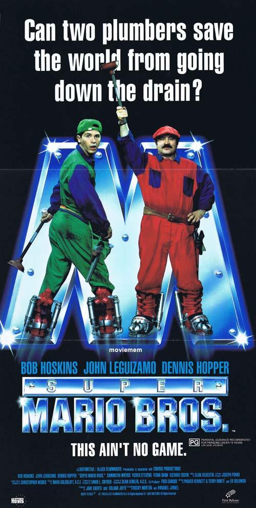 SUPER MARIO BROTHERS Daybill Movie poster Bob Hoskins John Leguizamo
