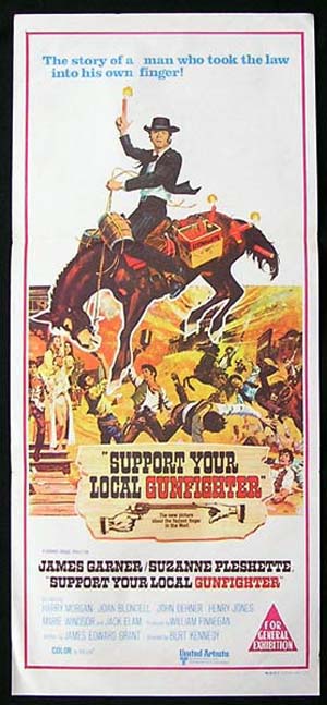 SUPPORT YOUR LOCAL GUNFIGHTER Original Daybill Movie poster James Garner