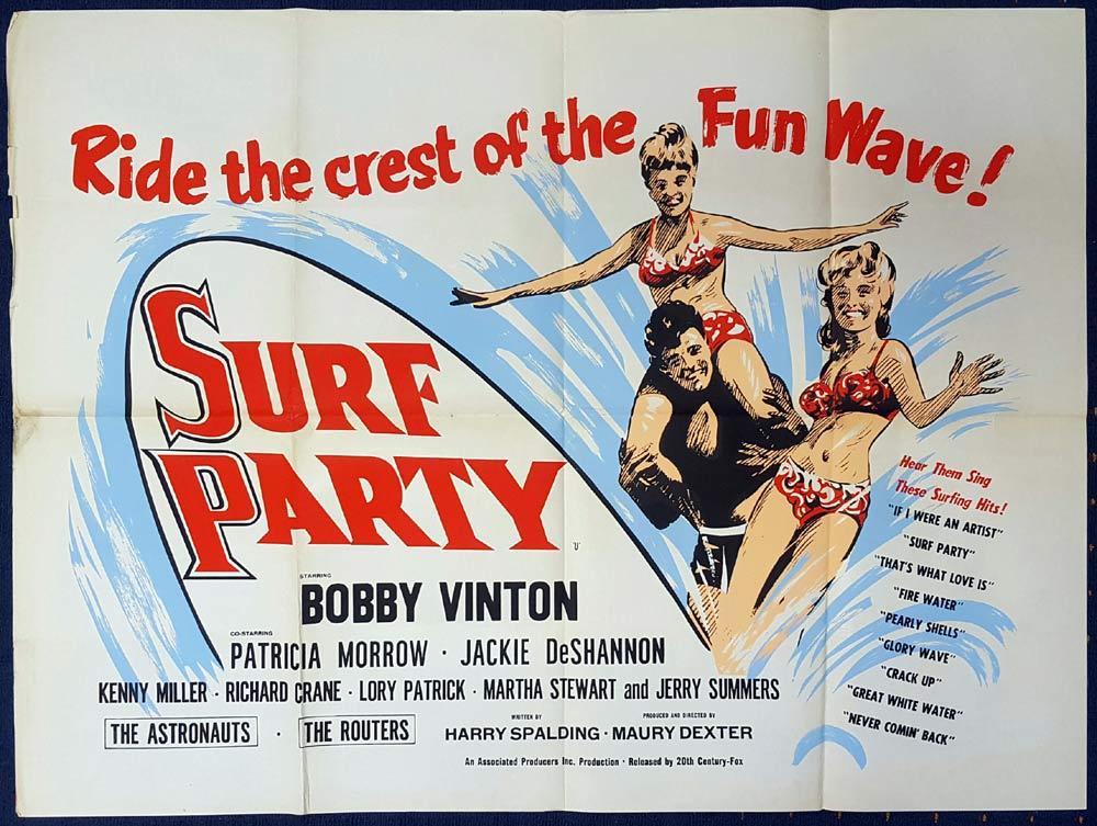 SURF PARTY Original British Quad poster Bobby Vinton