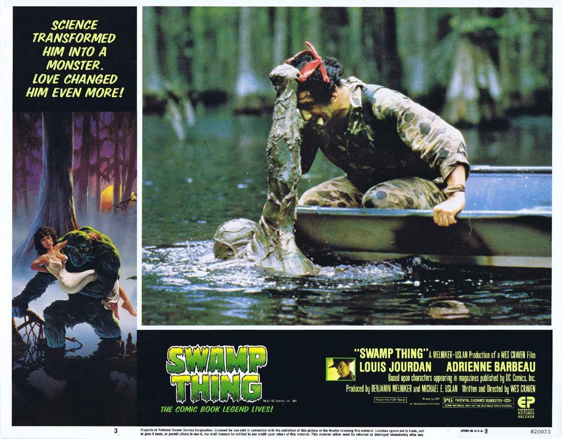THE SWAMP THING Lobby Card 3 Wes Craven Horror Monster