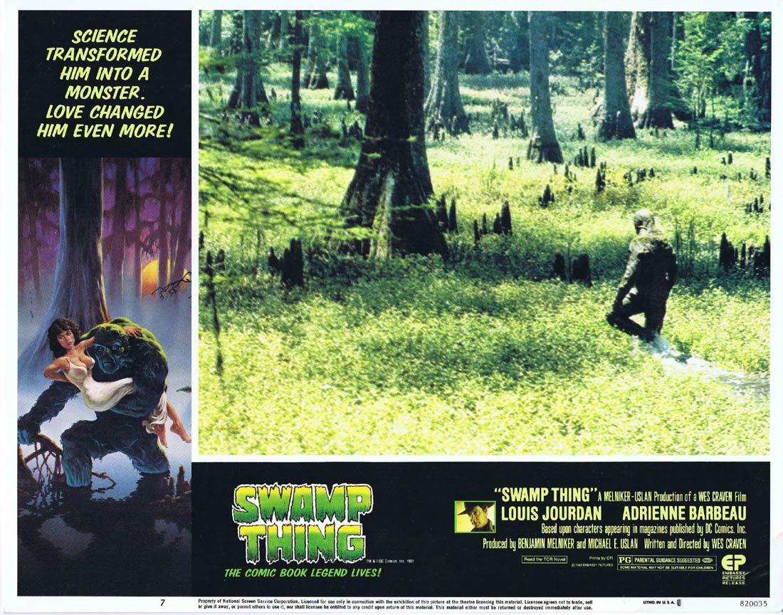 THE SWAMP THING Lobby Card 7 Wes Craven Horror Monster
