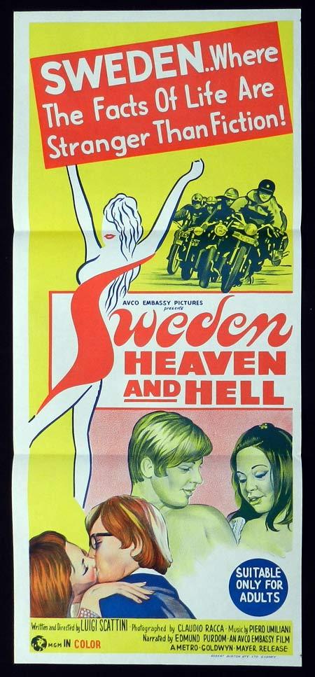 SWEDEN HEAVEN AND HELL Original Daybill Movie Poster