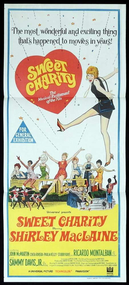 SWEET CHARITY Daybill Movie Poster 1969 Shirley MacLaine