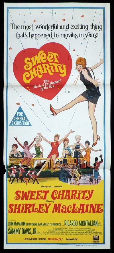 SWEET CHARITY Daybill Movie Poster 1969 Shirley MacLaine