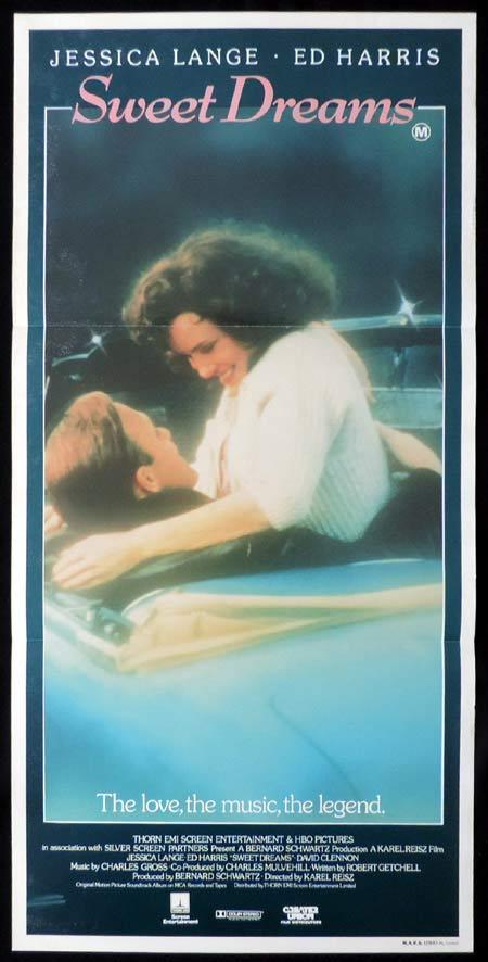 SWEET DREAMS Original Daybill Movie Poster Jessica Lange
