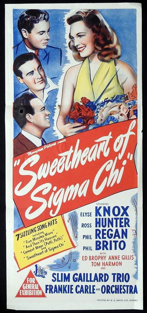 SWEETHEART OF SIGMA CHI Original Daybill Movie poster Elyse Knox Ross Hunter