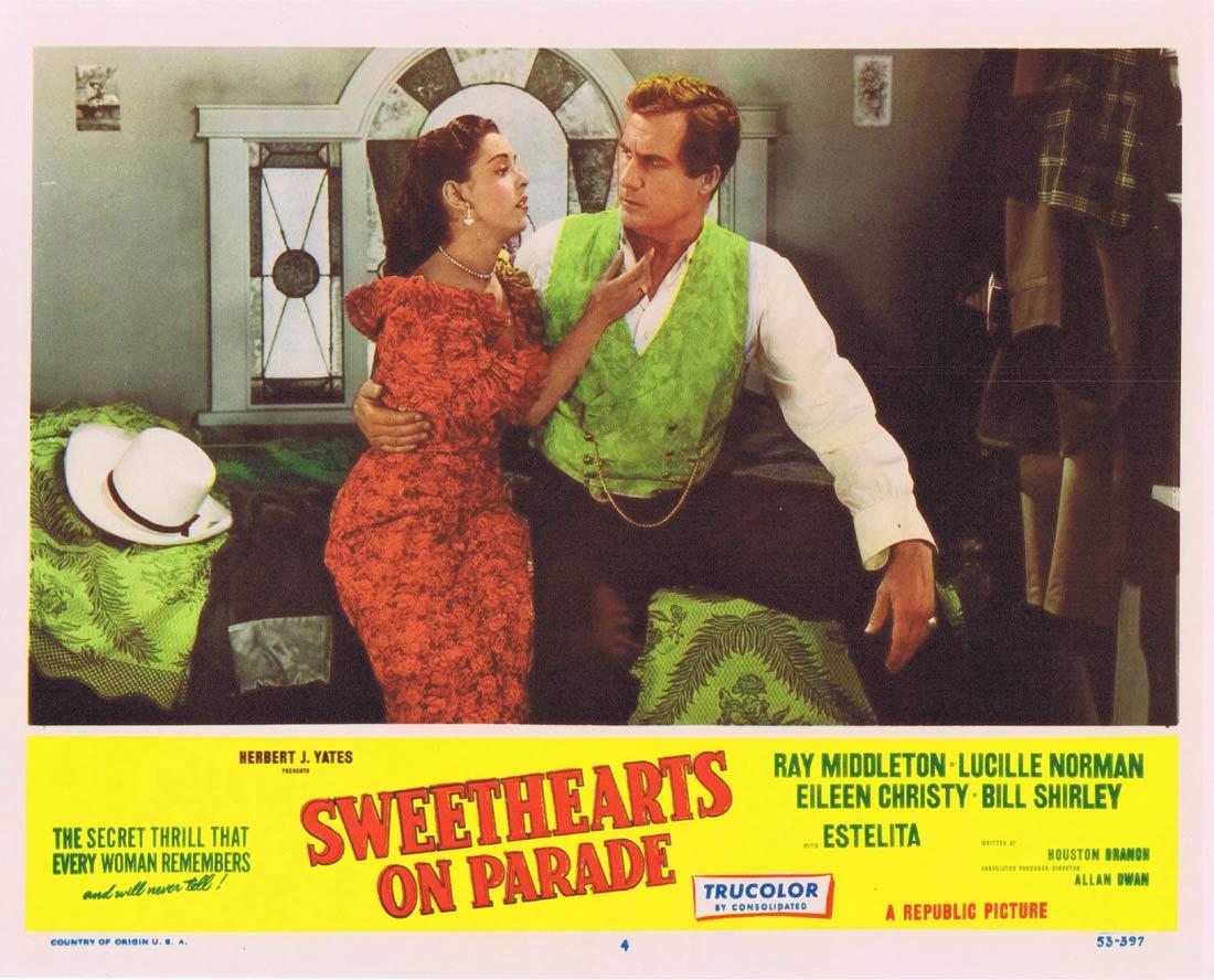 SWEETHEARTS ON PARADE Lobby Card 4 Ray Middleton Lucille Norman Eileen Christy