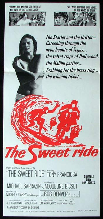 THE SWEET RIDE Original Daybill Movie poster Tony Franciosa Surfing